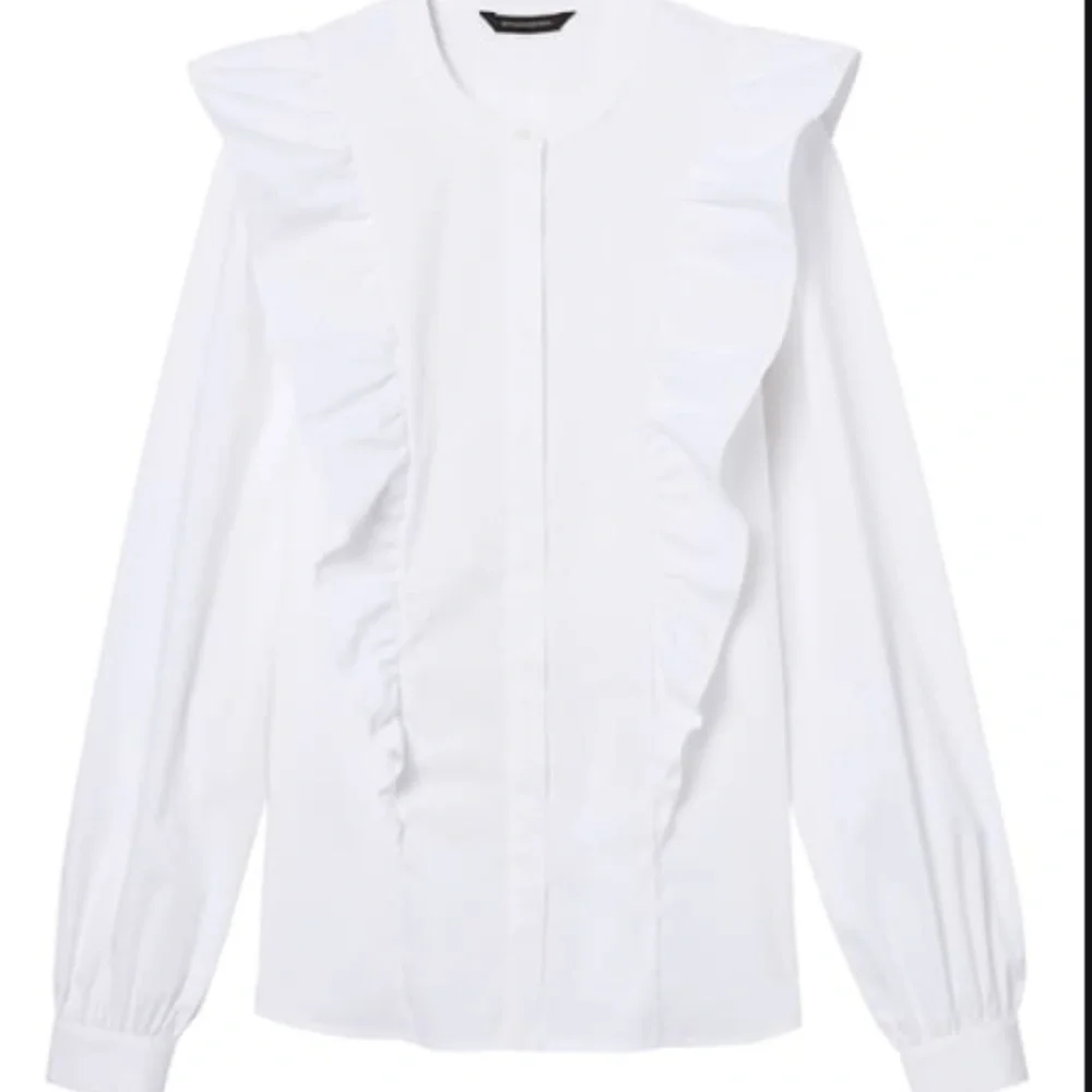 Banana Republic Riley Ruffle Front Shirt - Picture 2 of 8